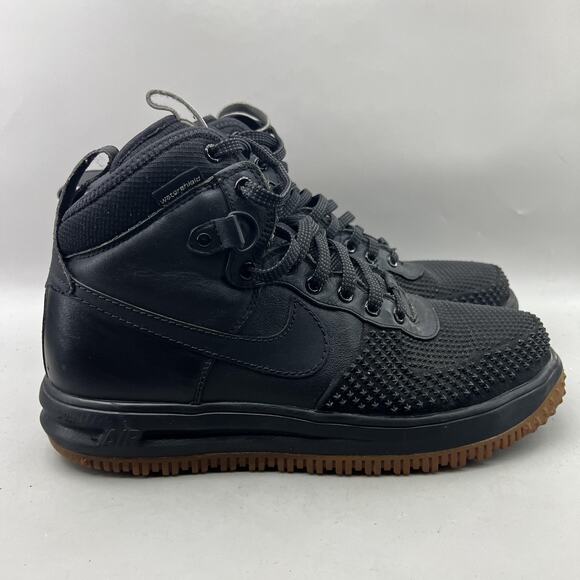 Nike Lunar Force 1 Duckboot Shoes Mens Size 12 Black Gum Winter Comfort Sneakers - Picture 1 of 12